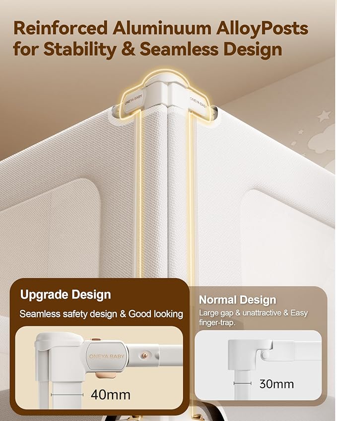 Baby Bed Rail Guard for Toddlers, Reinforced 74.8in Toddler Bed Rails for Twin, Full, King bed with Height Adjustable, Extral Tall Child Safety Side Railing Guards/Bedrail for Kids, White/Grey, 1 Side