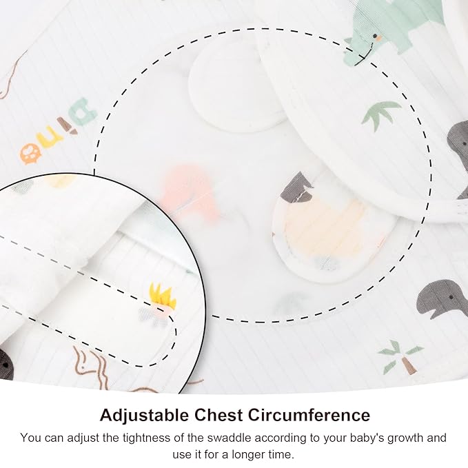DRESHOW BQUBO 3 Pack Baby Swaddle Sleep Sacks Baby Swaddling Blanket Wrap Newborn Swaddle Sack with Bear Ears Hat for Boys Girls 6-12 Lbs Newborns & 0-3 Months Girls Boys