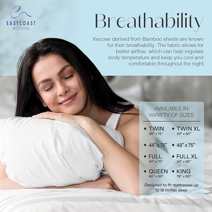 Waterproof Mattress Protector Pad - Full XL Size 54" x 80" Inch, Viscose Derived from Bamboo, Ultra Soft, Breathable, Washable Bed Mattress Cover for Comfort & Protection