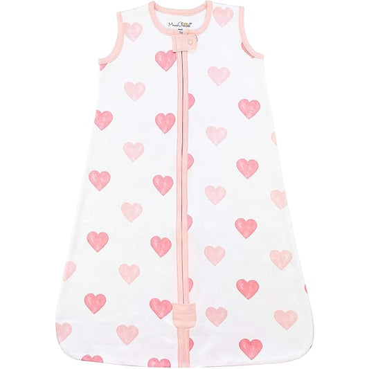 Baby Sleep Sack 1.0 TOG, Organic Cotton Baby Wearable Blanket with Two-Way Zipper, Swaddle Transition Baby Sleeping Bag, All-Season Sleep Sack for Newborn Infant Toddler Boy Girl