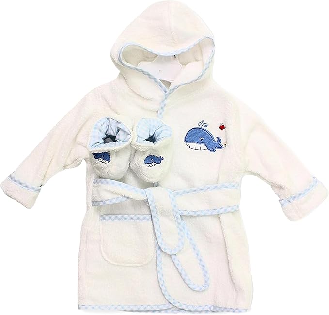 Spasilk baby-boys Bathrobe With Booties