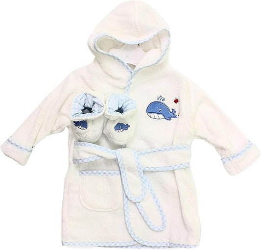 Spasilk baby-boys Bathrobe With Booties
