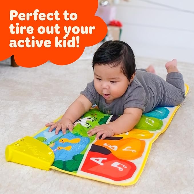 Move2Play, Double Sided Piano Mat | 50+ Sounds & Songs | 1, 2, 3, 4+ Year Old Gift & Birthday Present | Baby, Toddler, Boy, & Girl Age 12, 18, 24+ Month Old