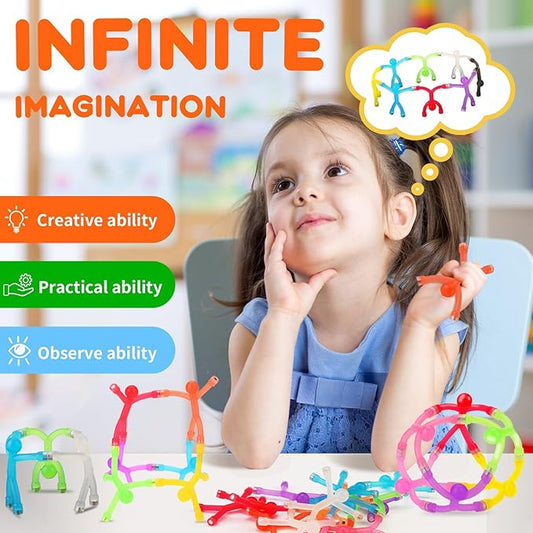 12Pcs Magnetic-People-Magnet-Men: Magnetic Travel Toys for Kids, Creative, Portable and Educational, Funny Magnets for Kids, Small Toys for Classroom Prizes, Easter Egg Stuffers, Office
