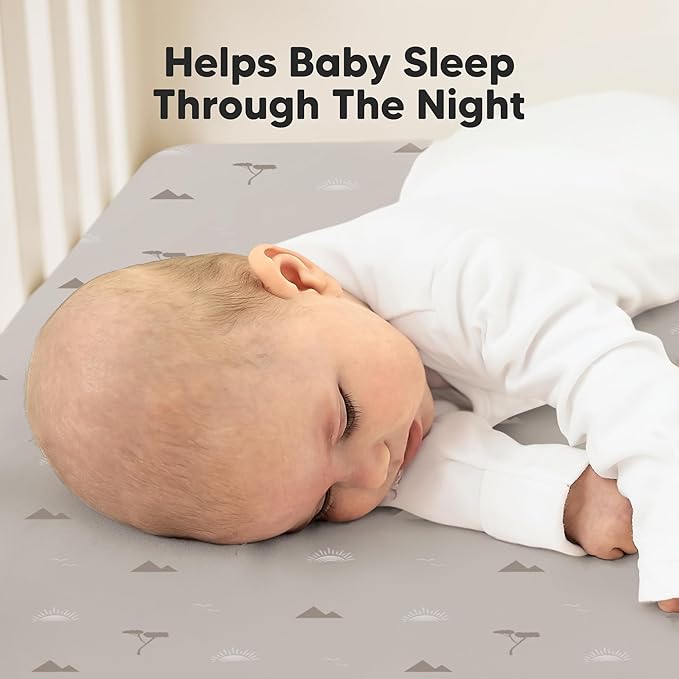 2-Pack Waterproof Crib Sheets for Girl, Boy - Organic Cotton 52X28 Fitted Crib Sheets Neutral, Crib Mattress Protector Sheets, Soft Toddler Bed Sheets,Washable Infant Fitted Baby Crib Sheets (Foxtrot)