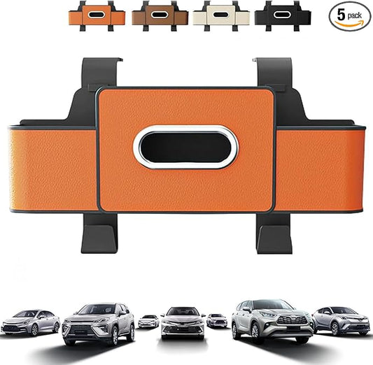 Back Seat Car Organizer,2026 New 4 in 1 Multifunctional Car Back Seat Storage Box with Drink Cup Holder Tissue Box, Car Seat Gap Filler Organizer for Hold Phone,Snacks, Drinks, Handbag (Orange)