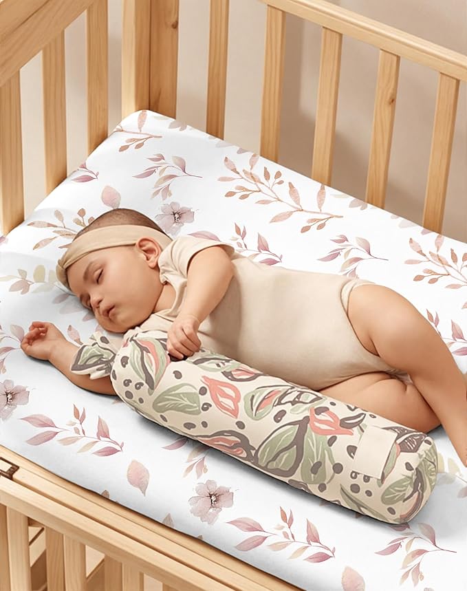 Pack and Play Sheets 2 Pack, Fitted Jersey Knit Mini Crib Sheets for Baby Boys and Girls, Compatible with Graco Pack N Play and Mini Crib Mattress (Blush Berry, Pack N Play/Mini Crib Sheets)