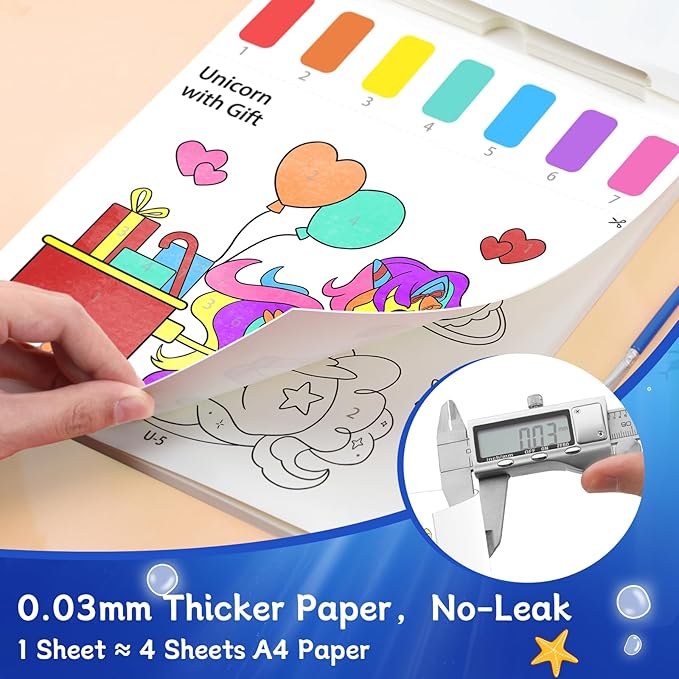 PERRYHOME Paint with Water Coloring Books for Kids,Mess Free Toddler Watercolor Painting Set,Unicorn Mermaid Arts and Crafts Toys-Birthday Christmas Gifts for Toddlers Girls Ages 3 4 5 6 7 8