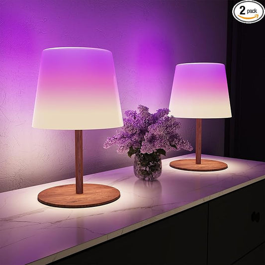 EZVALO Valentines Day Gifts, RGB Color Changing Shower Lamp, 83 Scene Modes, IP65 Waterproof Rechargeable Cordless LED Light for Bathroom, Spa-Like Shower, Patio, Camping, Home Decor 2Pcs