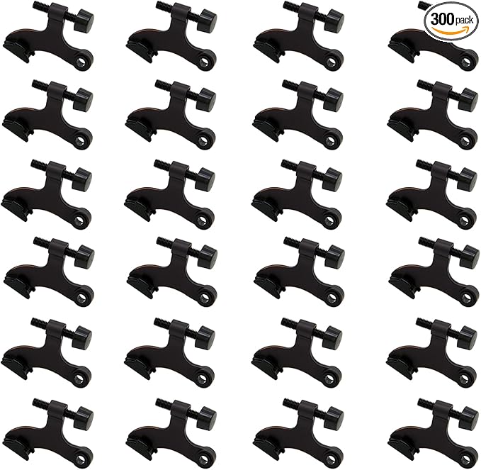 24 Pack Hinge Pin Oil Rubbed Bronze Door Stopper, Adjustable Heavy Duty Hinge Pin Door Stop with Oil Rubbed Bronze Rubber Bumper Tips