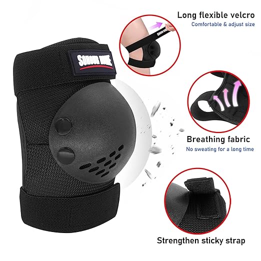 Kids/Youth Knee Pads Elbow Pads Wrist Guards 3 in1Protective Set, for 3-15 Years Child Roller Skates, Cycling, Inline Skating, Skateboard, BMX Bike, Balance Bike, Scooter Riding Sports