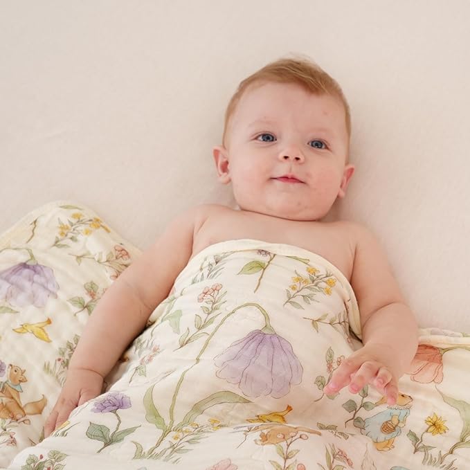 Ultra-Soft Muslin Baby Blanket - Premium Woodland Swaddle, Crib & Nursery Blanket (Gender Neutral), 43x43
