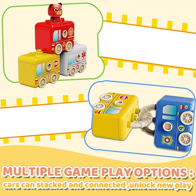 Toddler Learning Toys for 2 3 4 Year Old - Counting Matching & Sorting Activity Montessori Train Set with Vehicle Transportation,Farm Animals, Keys to Lock and Unlock Carriage，Christmas Birthday Gift