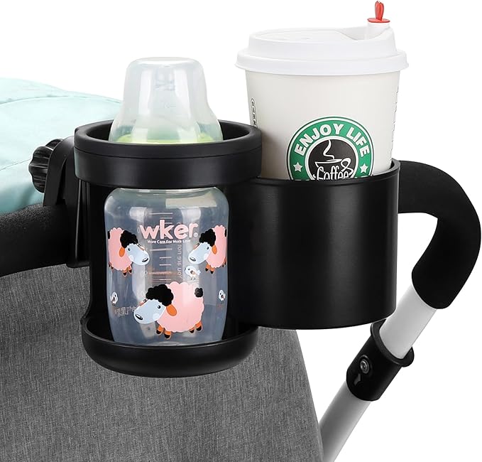 Accmor Stroller Cup Holder, Universal Cup Holder, Bike Cup Holder, 360° Rotatable Expandable Drinks Holder for Stroller, Bike, Wheelchair, Walker