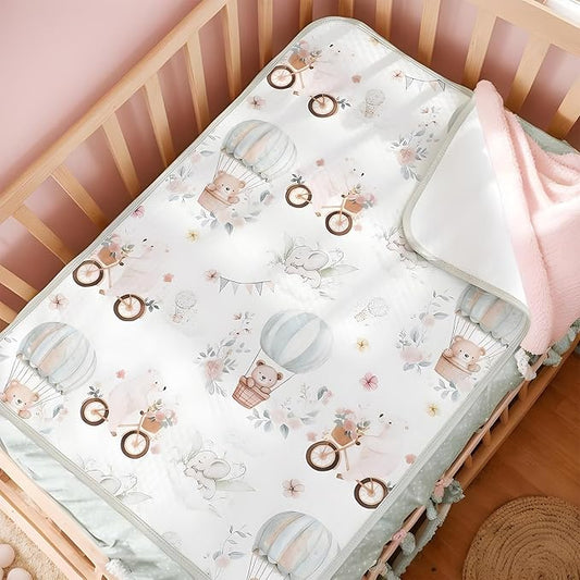 Crib Mattress Pad – Waterproof Changing Pad Cover | Soft Breathable Bassinet Protector, Pee Proof Sheet for Bedwetting Prevention, Overnight Infant Sleep Comfort, Potty Training Aid for Baby Nursery