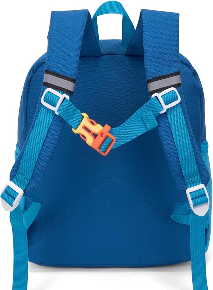 HawLander Little Kids Backpack for Boys or Girls, Toddler School Bag Fits 3 to 6 years old, Light Blue, 15 Inch