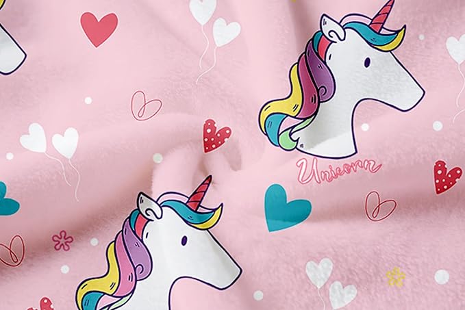Umeyda Girls Fleece Hooded Robes, Warm Printed Bath Robe for Kids Soft Fuzzy Bathrobe for Gifts