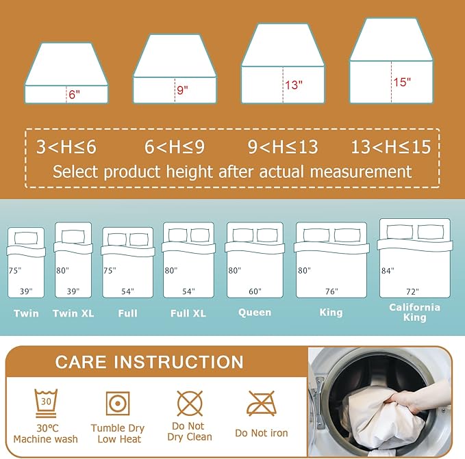 Bedecor Set of 2 Zippered Queen Mattress Protector Cover for 14"-15" Depth Mattress,Fully Encased Liquid Proof Urine Pee Protection Breathable Smooth Incontinence Pet Baby Potty Training
