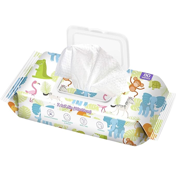 HAPPY BUM Baby Wipe Wet Wipes, Baby Wipes Unscented, 8 Packs, 640 Count