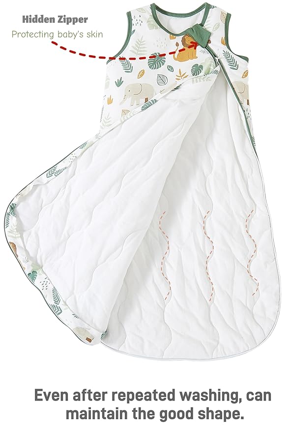 Baby Sleep Sack 18-24 Months 2.5 TOG, Winter Baby Wearable Blanket with 2-Way Zipper, Infant Toddler Warm Sleeping Sack for Newborn Boys and Girls, Happy Forest