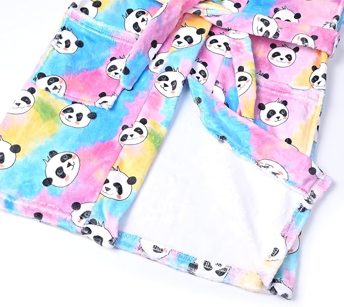 CHILDRENSTAR Girls Robe Kids Cat Bathrobes Plush Soft Fleece Pajamas Sleepwear
