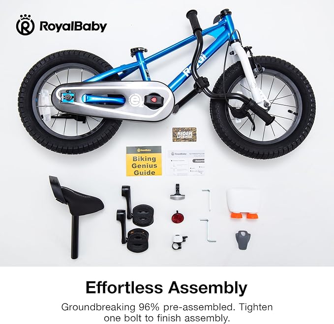 RoyalBaby Kids Bike Freestyle Classic & EZ Balance Pedal Switchable Bicycle, 12 14 16 18 Inch, 3-10 Years Toddler to Big Kids