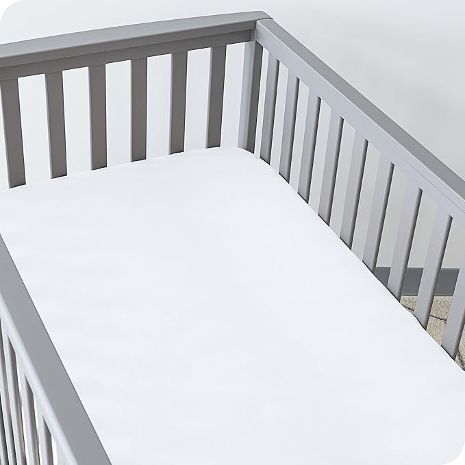Bare Home 3-Pack Fitted Crib Sheet - Premium 1800 Ultra-Soft Microfiber - Breathable - Baby Sheet - for Boys & Girls - Fits Standard Crib and Toddler Mattresses (White)