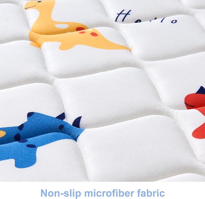 2-Pack Premium Foam Bed Bumpers for Toddler, Non-Slip Bed Rails for Toddlers for Twin, Queen, King Beds, Machine Washable Bumpers Cover for Easy Care（Size: 52" x 7" x 5"）