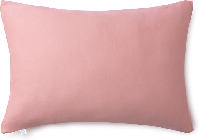 Dreamland Baby Premium Toddler Pillow and Dusty Pink Pillowcase, 13 x 18. Machine Washable, Ergonomic Kids Pillow + Ultra Soft Viscose Pillowcase. Mom-Owned US Business, Premium Materials