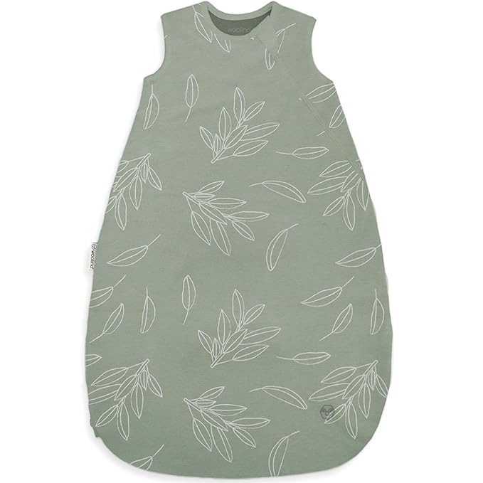 Woolino Merino Wool and Organic Cotton Baby Sleeping Bag - 4 Season Classic Sleep Sack - Two-Way Zipper Sleeping Bag for Baby and Toddler - 6-18 Months - Sage
