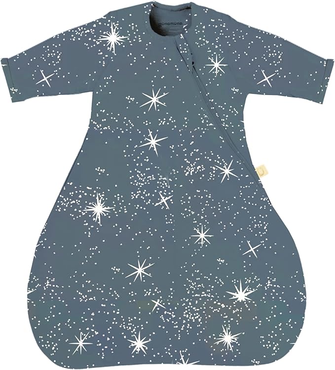 GUNAMUNA Long-Sleeve Transitional Swaddle Sleep Bag 2.5 TOG – Soothes Infants 3-6 Months, Easy Diaper Changes with WONDERZiP