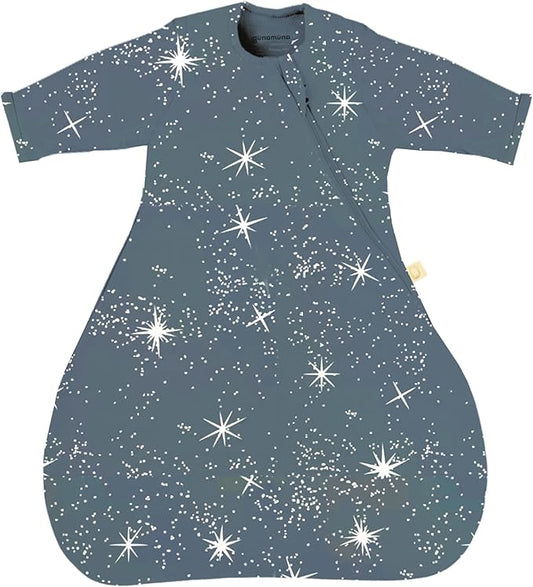 GUNAMUNA Long-Sleeve Transitional Swaddle Sleep Bag 2.5 TOG – Soothes Infants 3-6 Months, Easy Diaper Changes with WONDERZiP