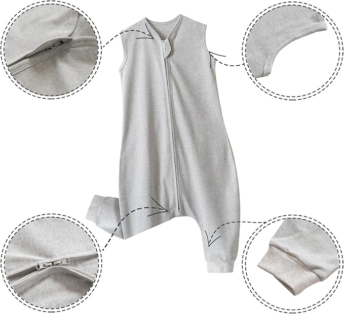 Baby Sleep Sack with Feet for Boys Girls, Infant Toddler Sleeveless Wearable Blanket Sleepsack for Early Walkers