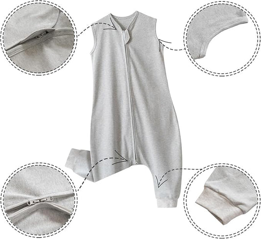 Baby Sleep Sack with Feet for Boys Girls, Infant Toddler Sleeveless Wearable Blanket Sleepsack for Early Walkers