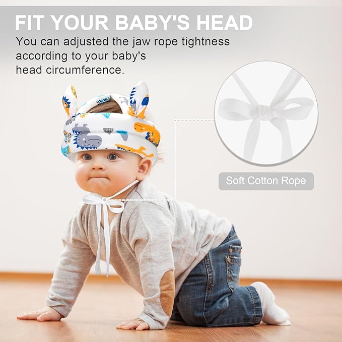Baby Helmet Accmor Breathable Baby Head Protector for Crawling Walking Running, Lightweight Infant Safety Head Guard Cap Adjustable Toddler Head Protection with Soft Cushion for 6-24 Months Boys