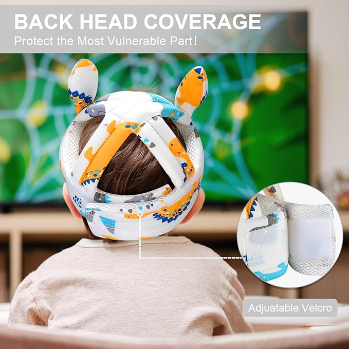 Baby Helmet Accmor Breathable Baby Head Protector for Crawling Walking Running, Lightweight Infant Safety Head Guard Cap Adjustable Toddler Head Protection with Soft Cushion for 6-24 Months Boys