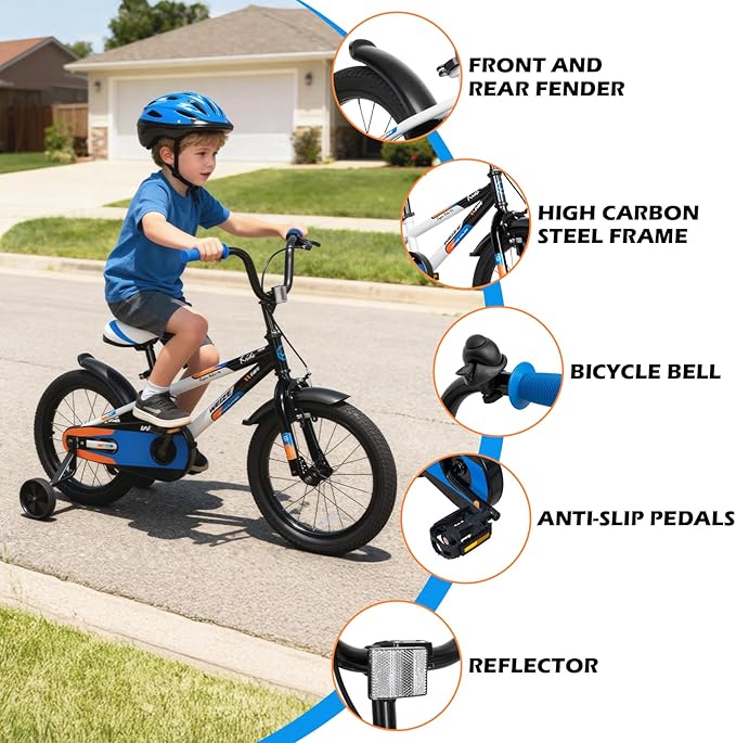 WEIZE Kids Bike, 16 20 Inch Children Bicycle for Boys & Girls Ages 4-12 Years Old, Rider Height 41-62 Inch, Adjustable Seat & Handlebars, Coaster Brake, Multiple Color Options