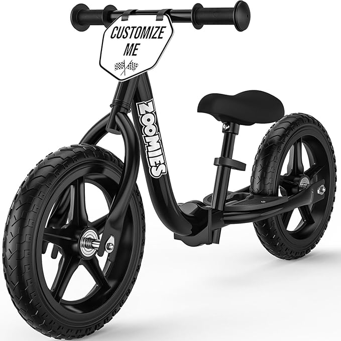 Zoomies Folding 12" Toddler Balance Bike for 2 to 5 Year Olds – Foldable Easy to Take On The Go – w/Carrying Strap