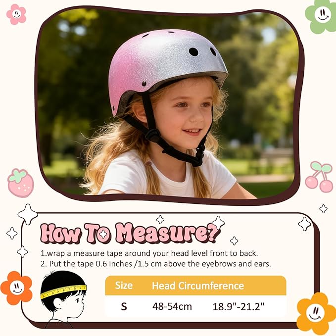 Toddler Kids Bike Helmet,Adjustable for Child Boys Girls,Multi-Sport & Ventilation for Bicycle Scooter Skateboard Skate