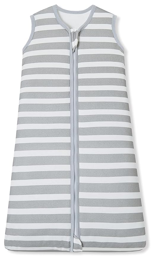Baby Sleep Sack 18-24 Months 1.5 TOG, 2 Pack Bamboo Baby Wearable Blanket with 2-Way Zipper, Infant Toddler Sleeping Sack for Newborn Boys and Girls, Stripe