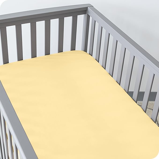 Bare Home 3-Pack Fitted Crib Sheet - Premium 1800 Ultra-Soft Microfiber - Breathable - Baby Sheet - for Boys & Girls - Fits Standard Crib and Toddler Mattresses (Crib, Morning Sun)