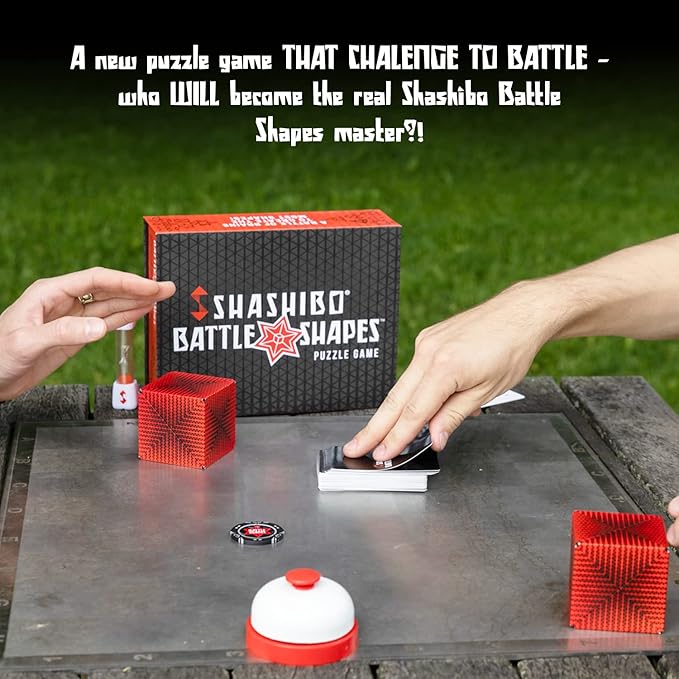 Shashibo Battle Shapes Magnetizing Puzzle Game – Play Solo or with a Friend - Challenging Shape Shifting Box Game for Adults & Kids Ages 8+ with Puzzling Twists and Turns by Fun in Motion Toys