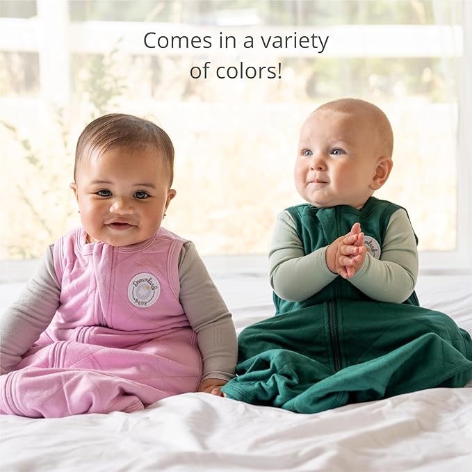 Dreamland Baby Lightweight Bamboo Viscose Sleep Sack (6-12 Months). 1.0 TOG Ultra Soft Blanket w/ 2-Way Zipper. 95% Viscose, 5% Spandex (Forest). Mom-Owned US Business, Premium Materials
