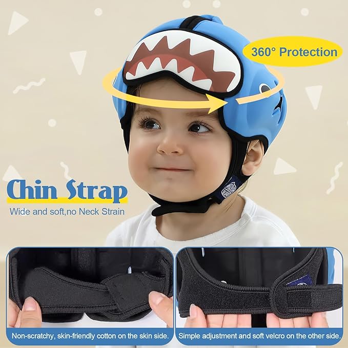 MamboBaby Baby Safety Helmet, Baby Head Protector for Crawling & Walking, Ultra-Lightweight Breathable - Soft Adjustable Toddler Head Guard, Anti-Bump, for 10-24 Months
