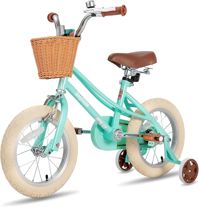 JOYSTAR Girls Bike for 2-12 Years Old Toddlers and Kids, 12" 14" 16" 18“ 20" Retro Style Kids Bike with Training Wheels, 18 20 Inch Children Bicycle with Kickstand