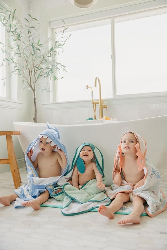 Copper Pearl Hooded Bath Towels Premium Knit/Terry Cloth Baby Towels with Hood, Pockets, and Cool Designs - Great to Gift and Make Bath Time Fun - Baby Bath Towel, Finn