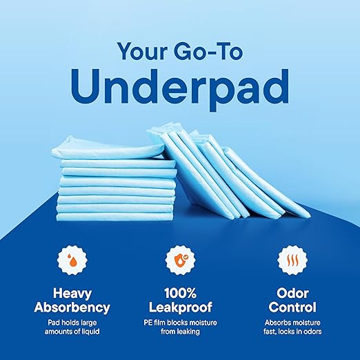 Chucks Pads Disposable Adult Underpads [100-Pack] 36"x36" XXXL Super-Absorbent Incontinence Bed Pads – Large Leak-Proof Mattress Protector Pee Pads for Adults, Seniors, Kids & Pets