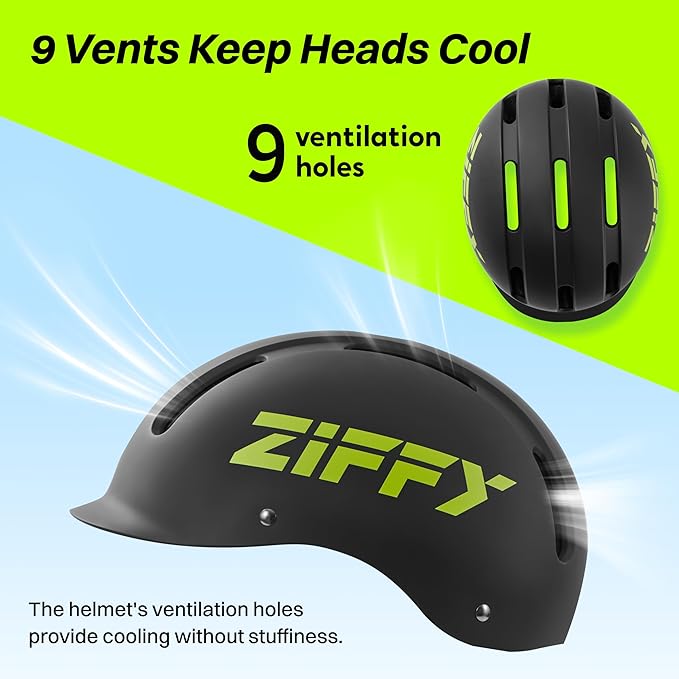 ZIFFY Kids/Toddler Bike Helmet, Adjustable, Lightweight, Safety Certified Scooter Helmet for Boys & Girls with Washable Inner Lining, 2 Sizes, 4 Colors – Fits Toddlers to Youth by Jova