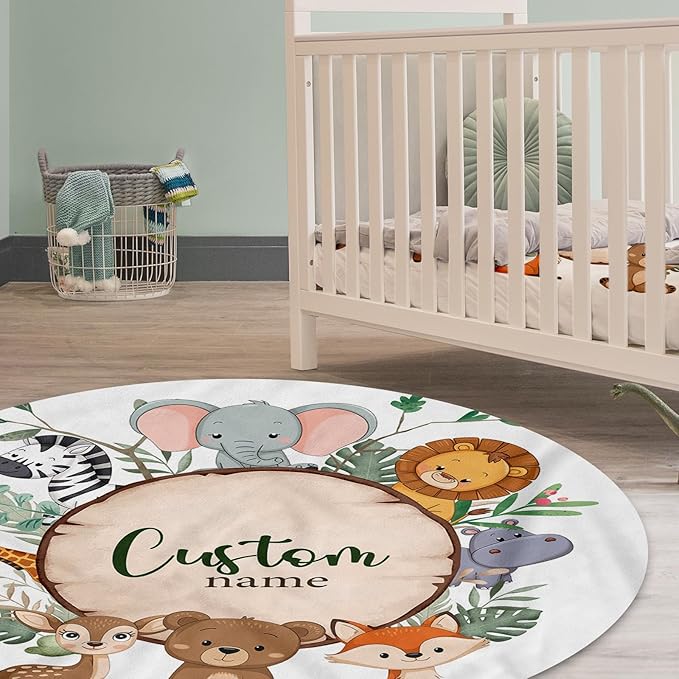 Personalized Baby Crib Bedding Set: 4 Piece Custom Animal Theme Crib Bed Set with Name, Nursery Bedding Set for Baby Girls, Newborn Boys Crib Sets, Crib Bedding Custom Gift, Crib Sheet