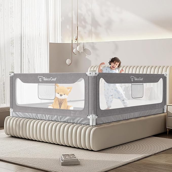 G TALECO GEAR Bed Rail for Toddlers, Stable Protective Bed Side Rails, Baby Bedrail Guard for Twin Full Queen & King Size Bed (82.7 inch, 1 Piece)
